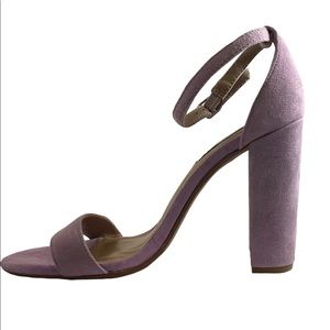 Steve Madden Women’s Carrson Lavender Suede Bella Block Heels
